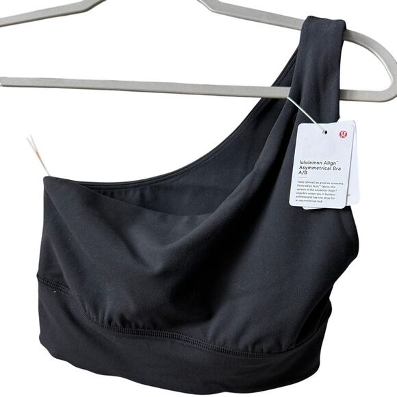 Lululemon Align Asymmetrical Bra A / B Womens Size 4  LW2DPPS BLK Black NWT - Picture 3 of 11